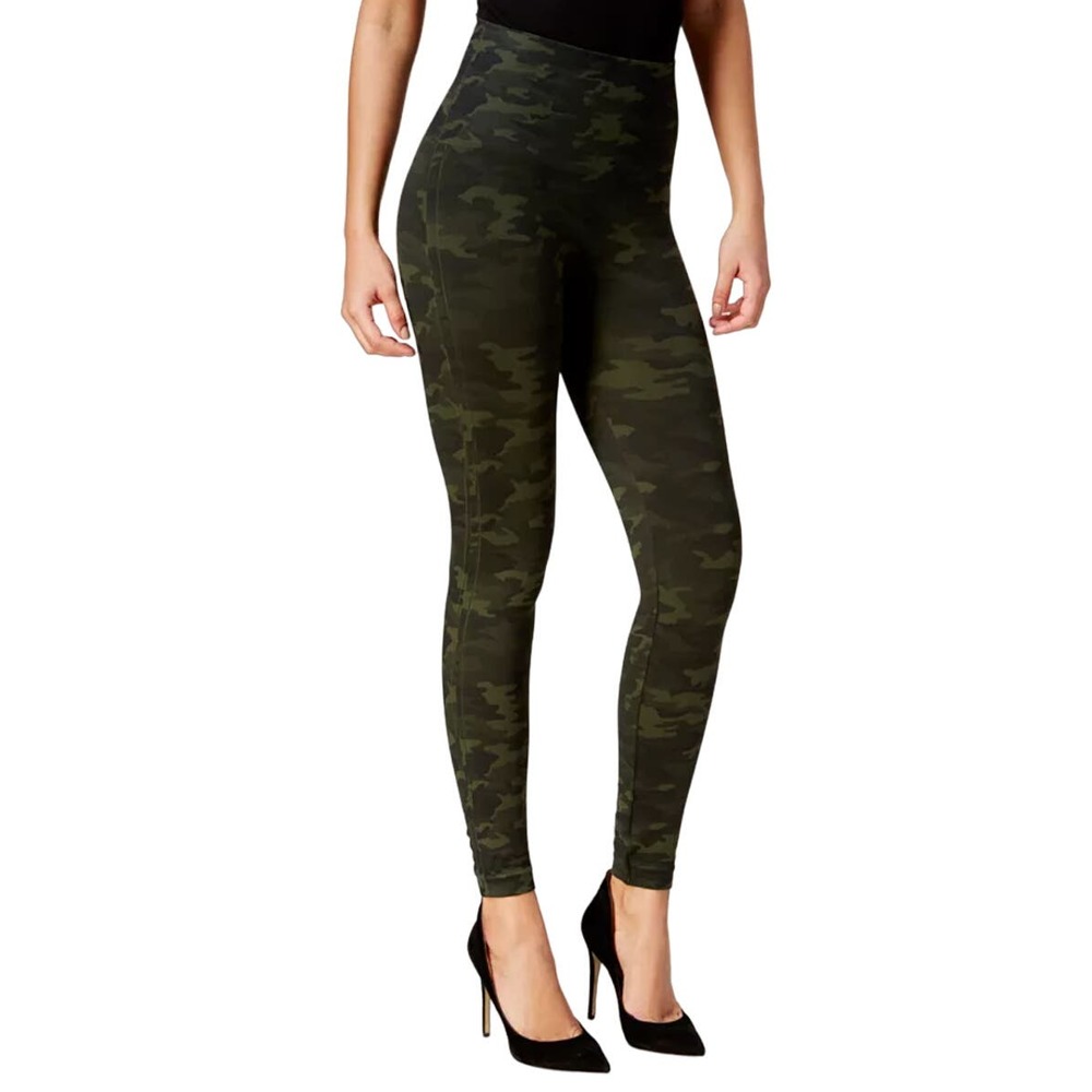 NWT SPANX Look At Me Now Green Camo Leggings Size M